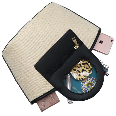 エコレザーかごハンドバッグ 12-1093